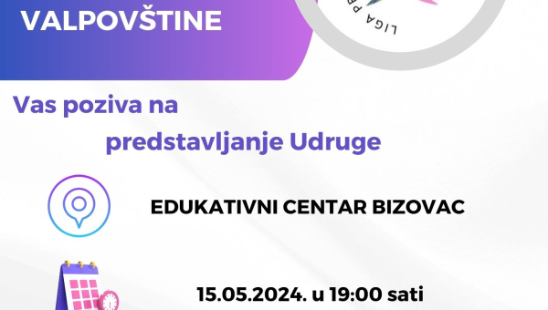 Predstavljanje udruge Liga protiv raka Valpovštine u Bizovcu